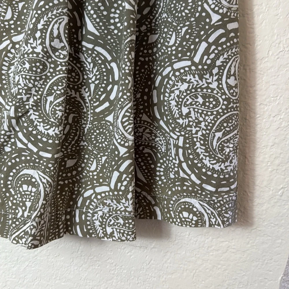 Gap Paisley Print Skirt in Green and White